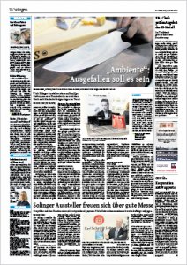 Report Solinger Tageblatt (17.02.2016)