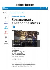 Report Summer Party Solinger Boten (11.08.2015)